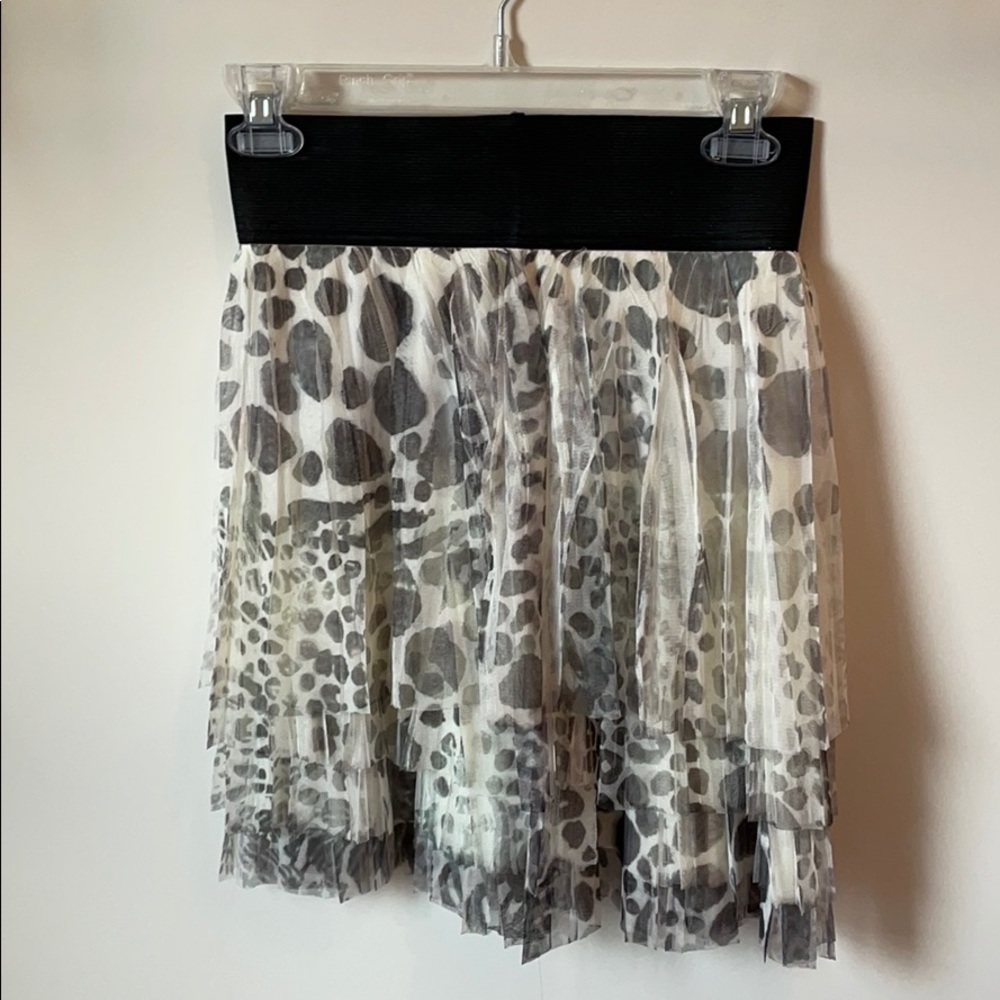 Cute Animal Print Tier Skirt Size M